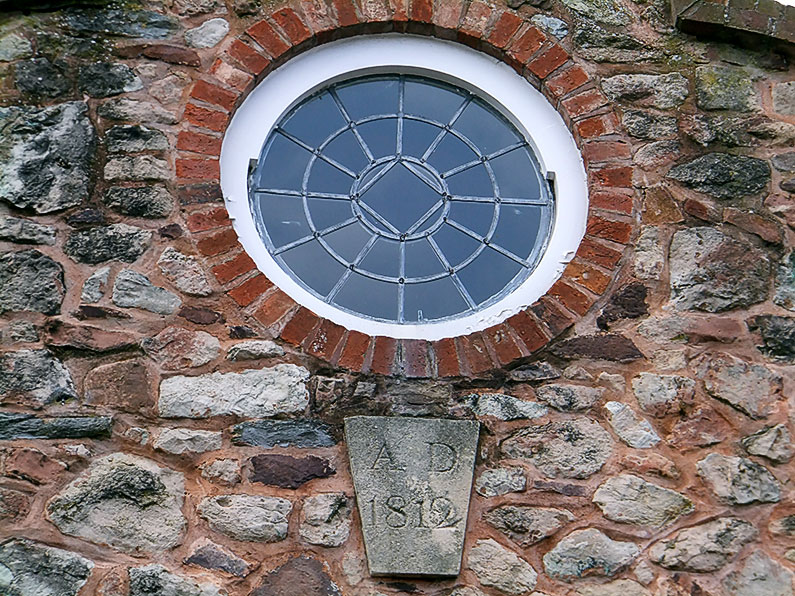 Date Stone 1812 and Round Window Thomas Poole Library Nether Stowey